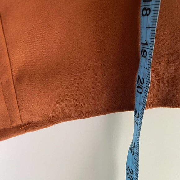 Briggs New York Shirt Blazer Womens MP Long Sleeve Rust Orange Shoulder Pads - Picture 8 of 10